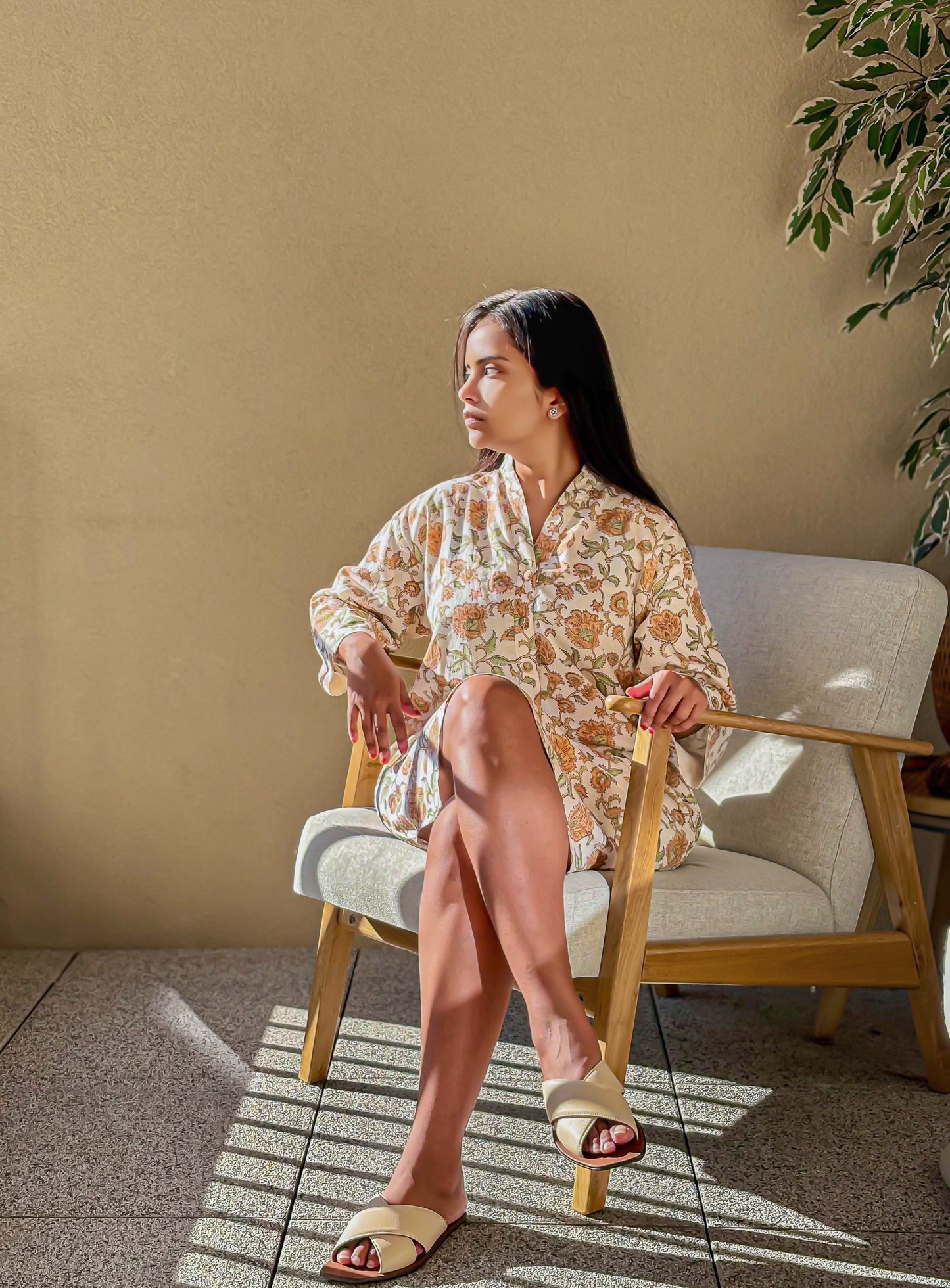 Aurelia Shirt Dress — Ivory