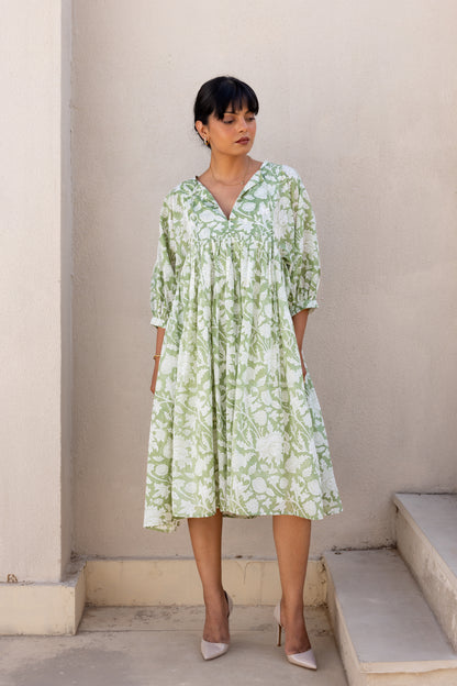 Liana Midi Dress - Sage