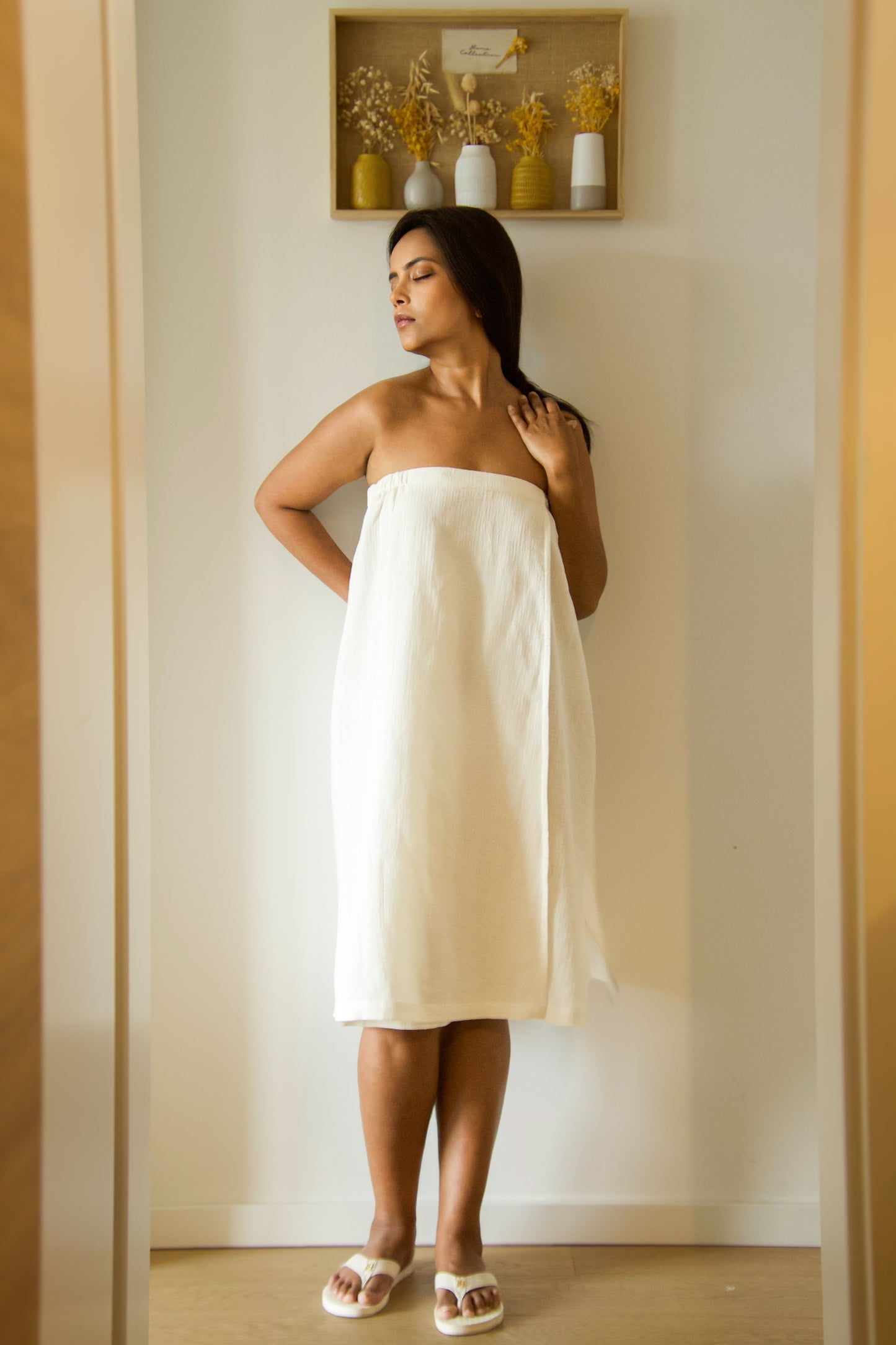 Gauze Sauna Wrap — Ivory