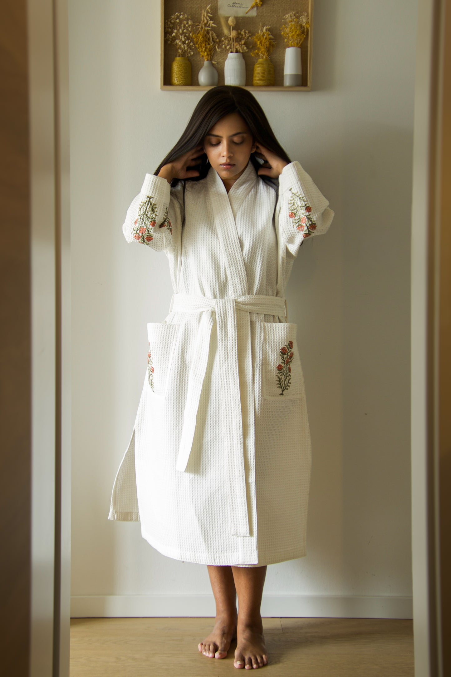 Terracotta Rose Waffle Robe