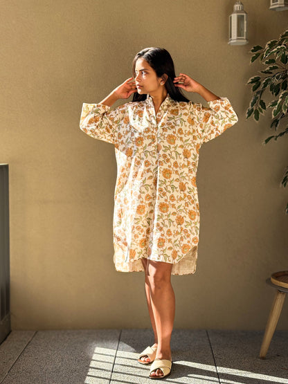 Aurelia Shirt Dress — Ivory