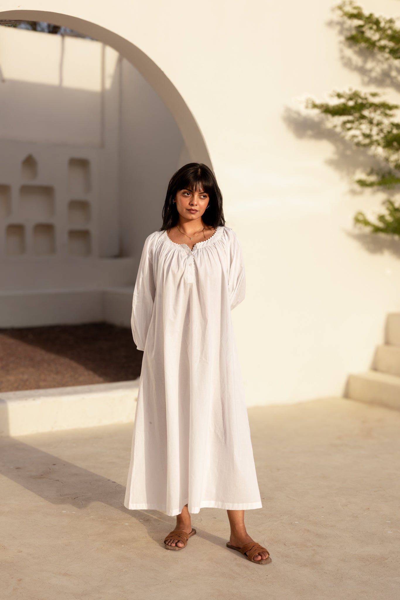 Celestine Nightgown — White