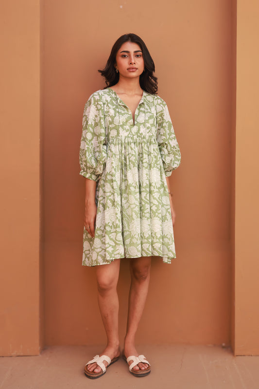 Liana Mini Dress - Sage