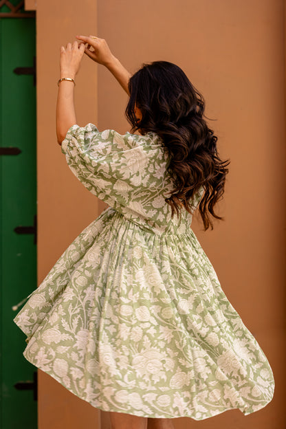 Liana Mini Dress - Sage