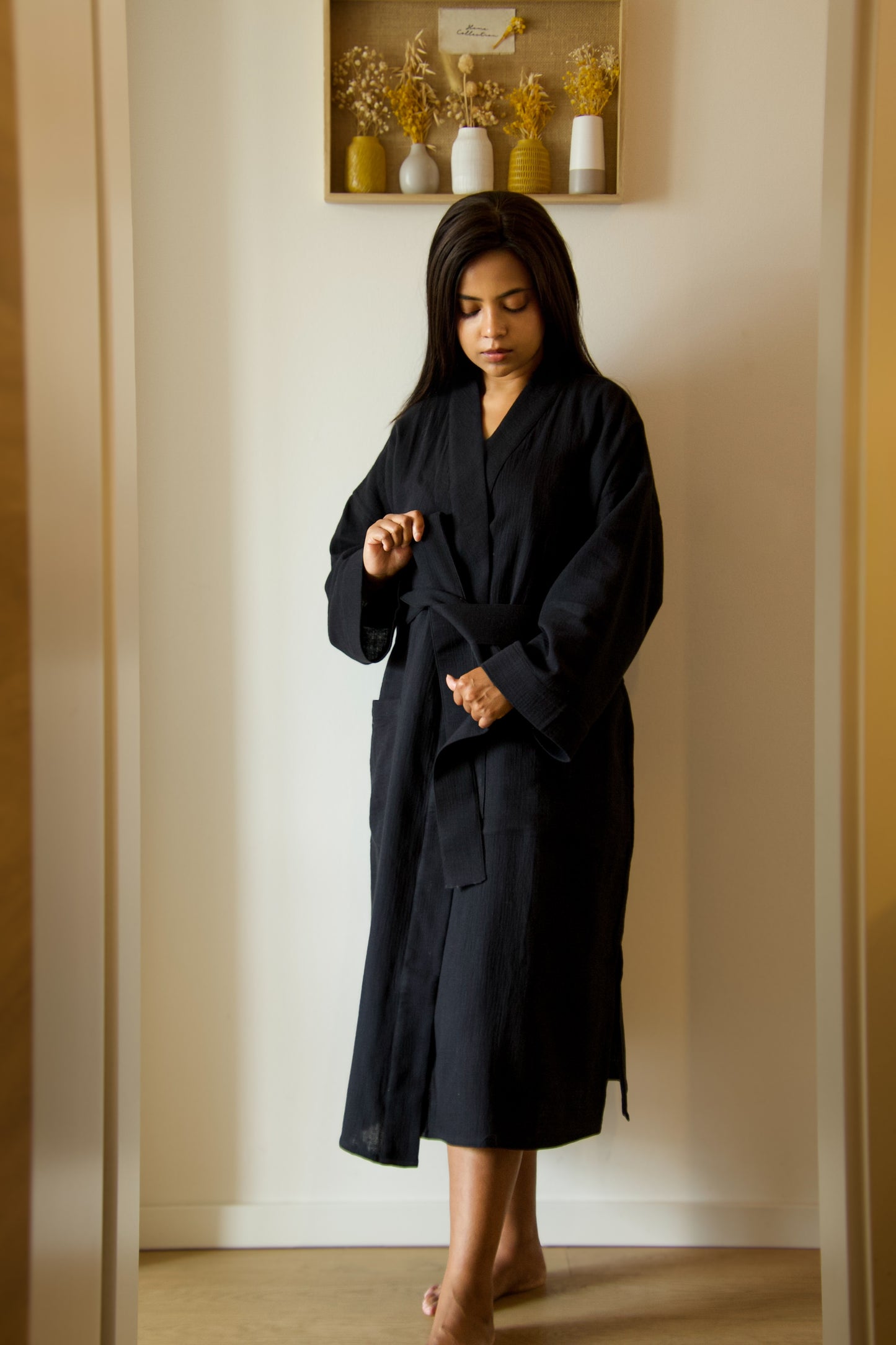Gauze Robe — Onyx