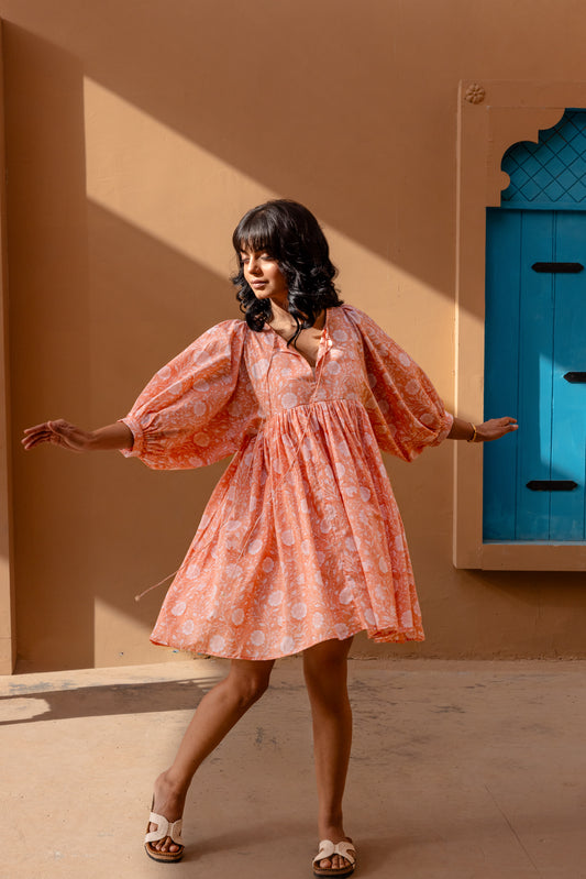 Liana Mini Dress - Coral