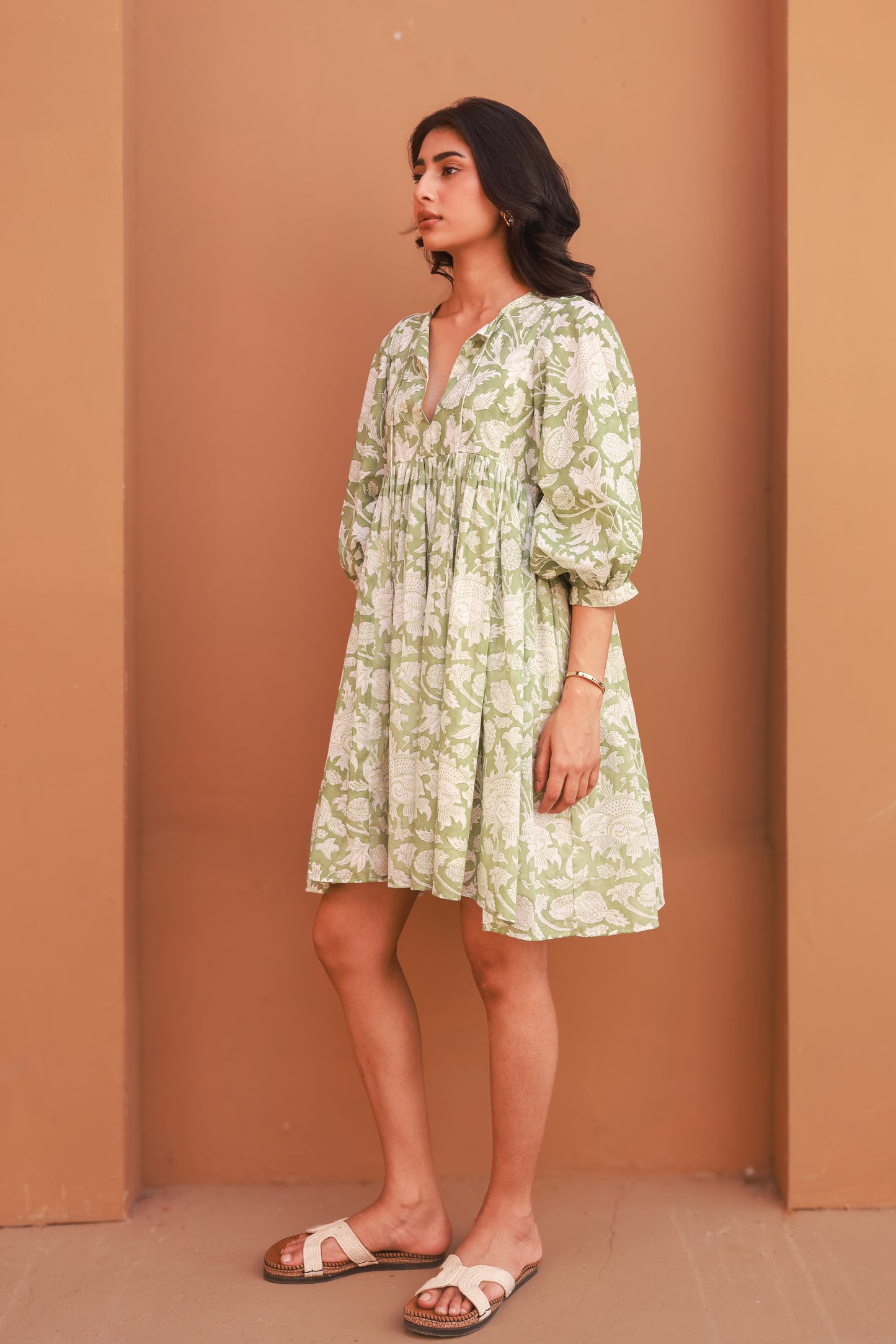 Liana Mini Dress - Sage