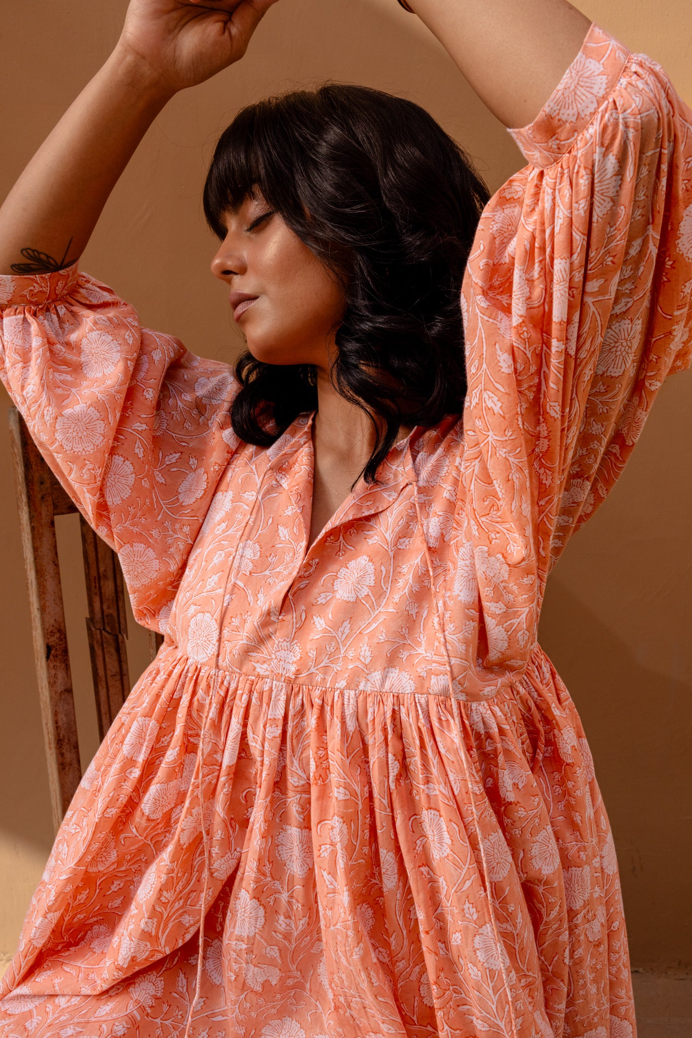 Liana Mini Dress - Coral