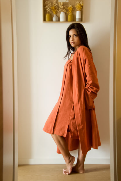 Gauze Robe — Rust