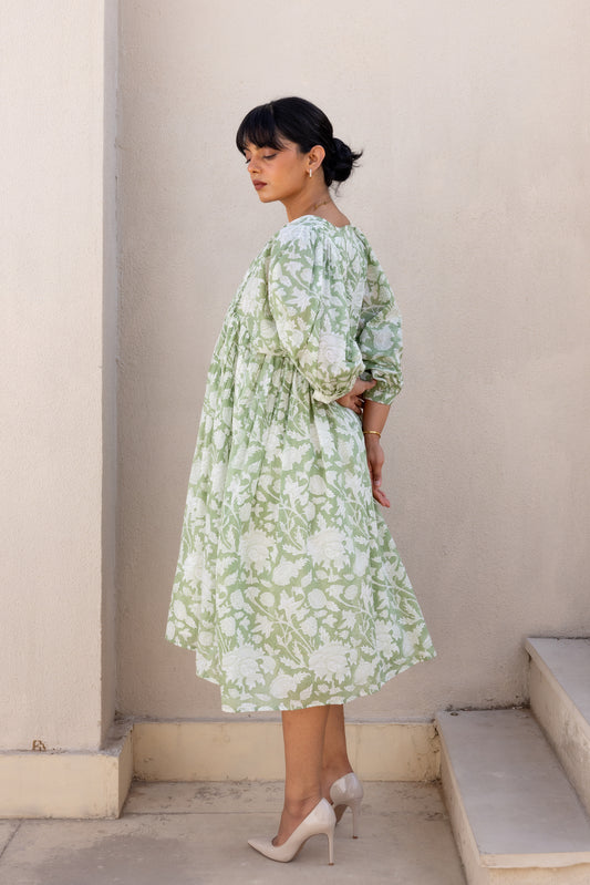 Liana Midi Dress - Sage
