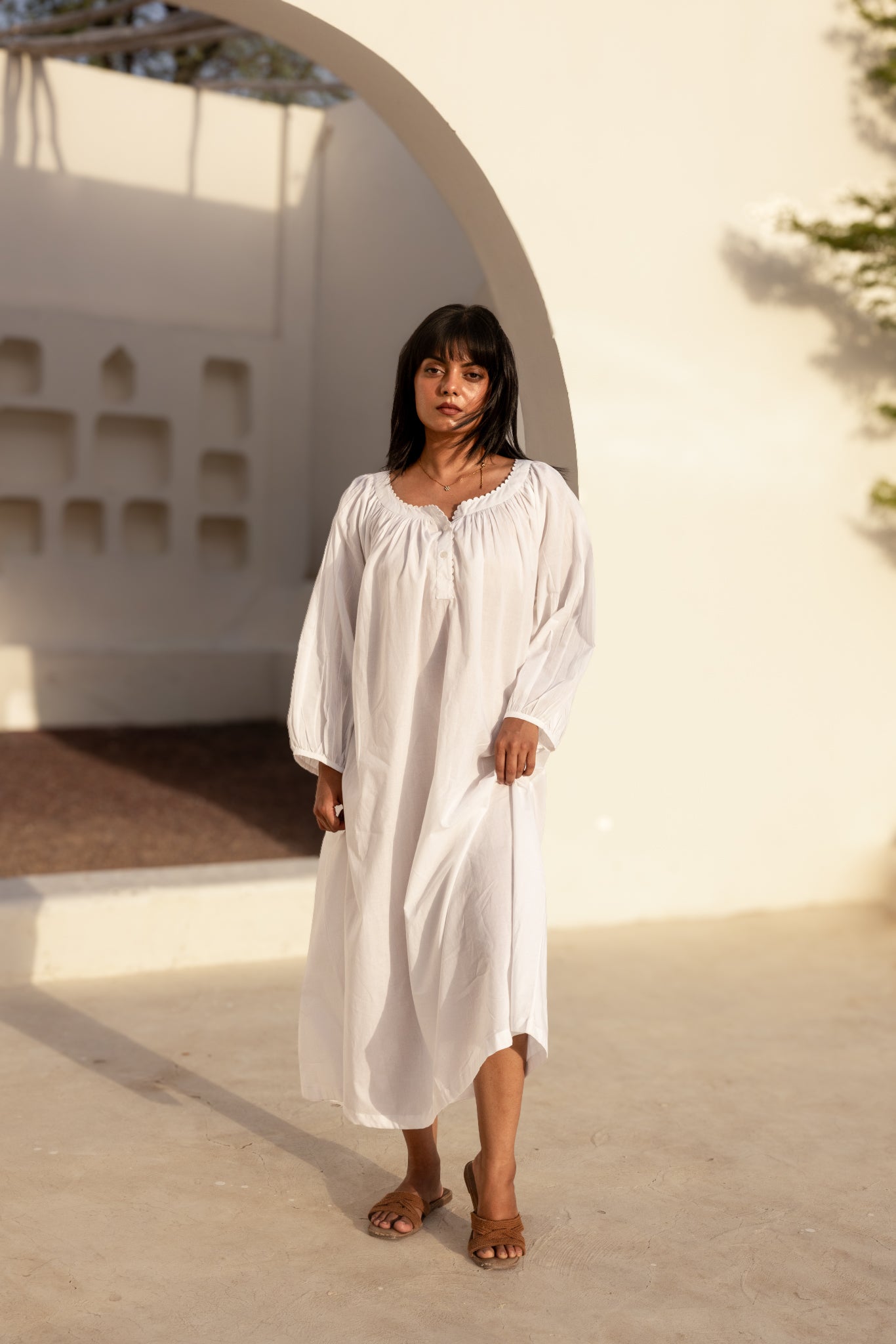 Celestine Nightgown — White