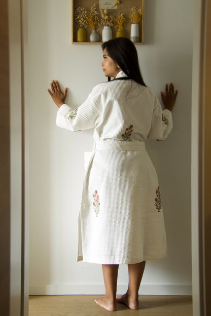 Terracotta Rose Waffle Robe