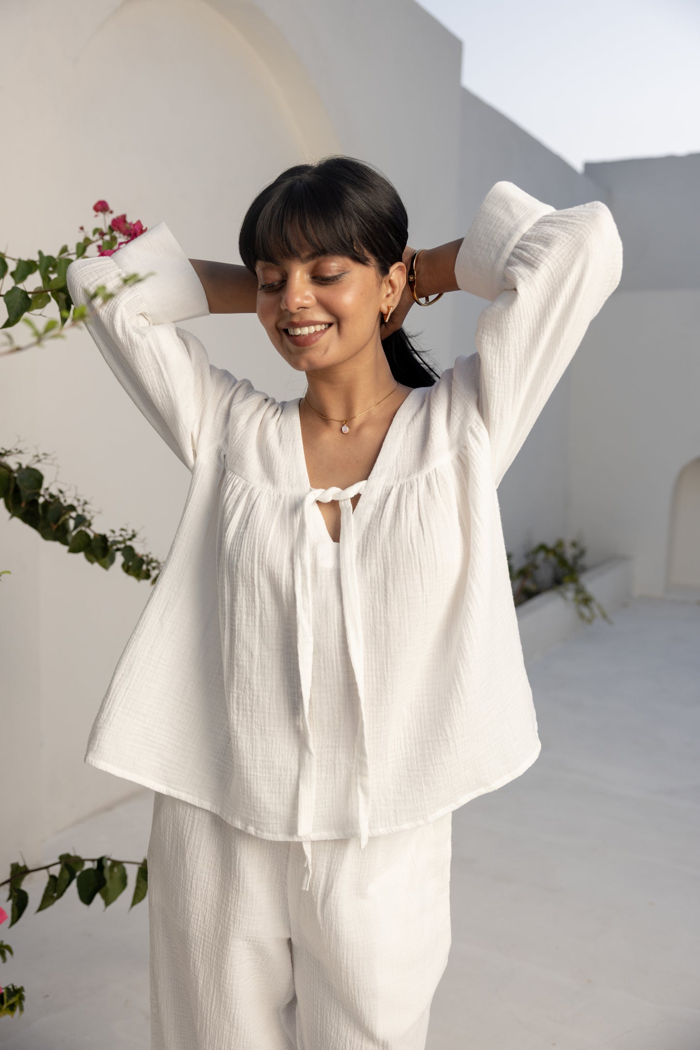 Mysa Nightwear Co-ord Set — White