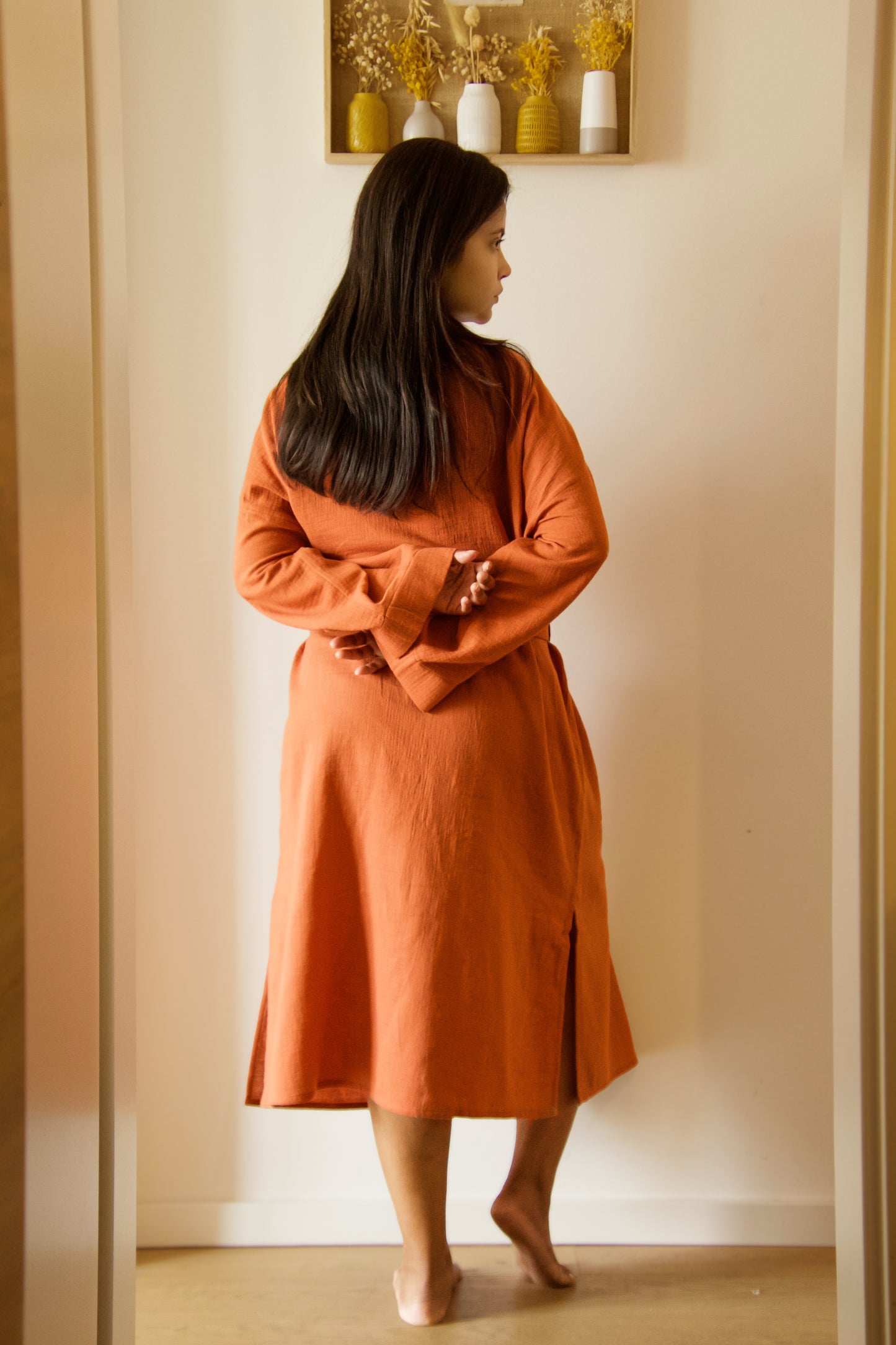 Gauze Robe — Rust