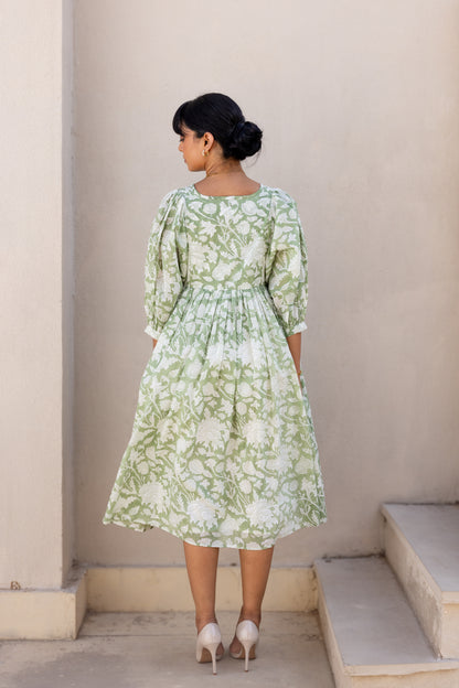 Liana Midi Dress - Sage