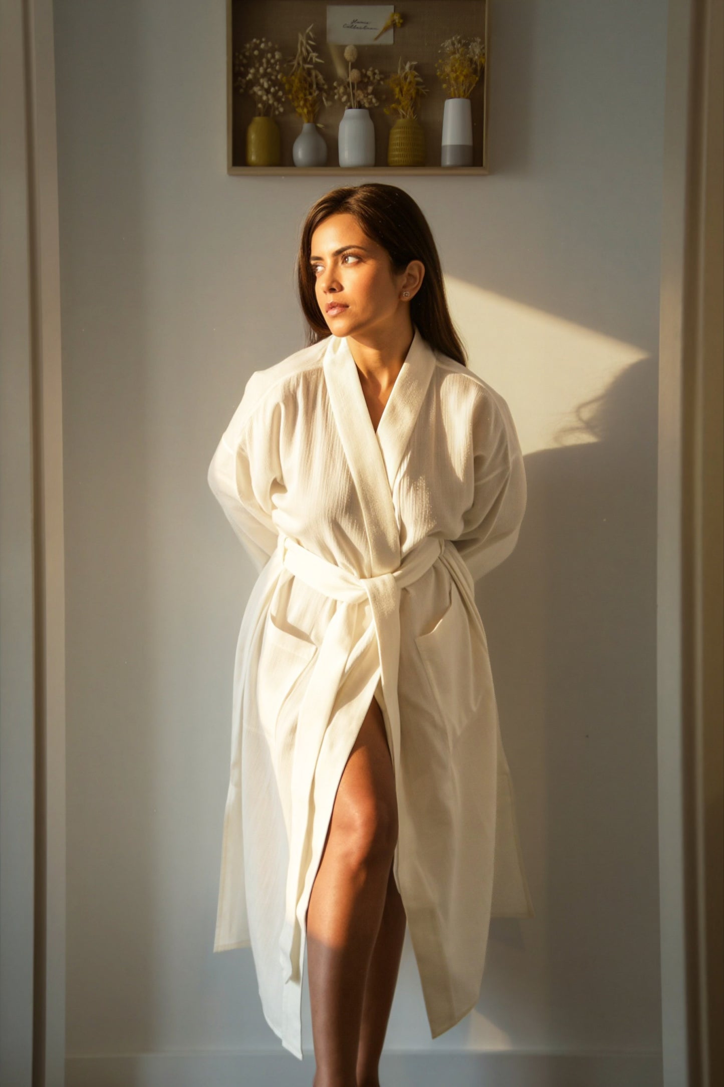 Gauze Robe — Ivory