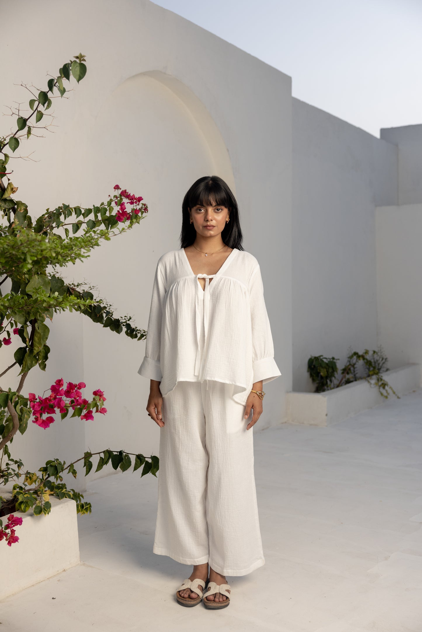 Mysa Nightwear Co-ord Set — White